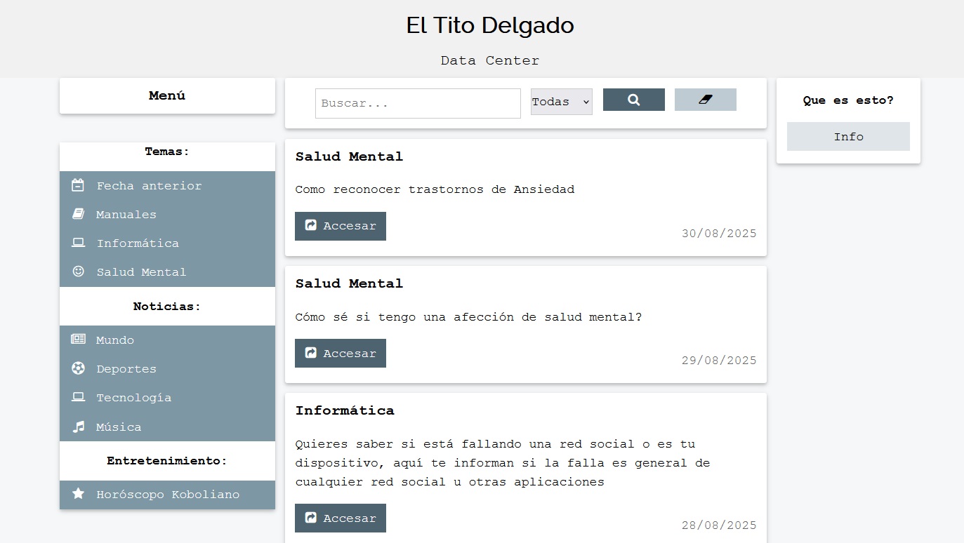 Bienvenido a TDC (Tito Data Center)